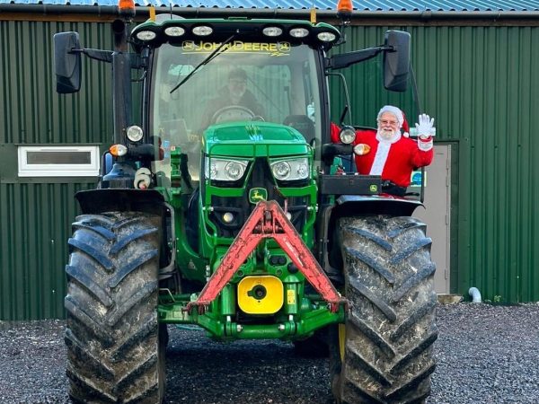 Santa on Tractor